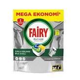 قرص ماشین ظرفشویی فیری پلاتنیوم ۷۲ عددی، با قدرت پاککنندگی بالا و درخشندگی بینظیر برای شستشوی ظروف در ماشین ظرفشویی