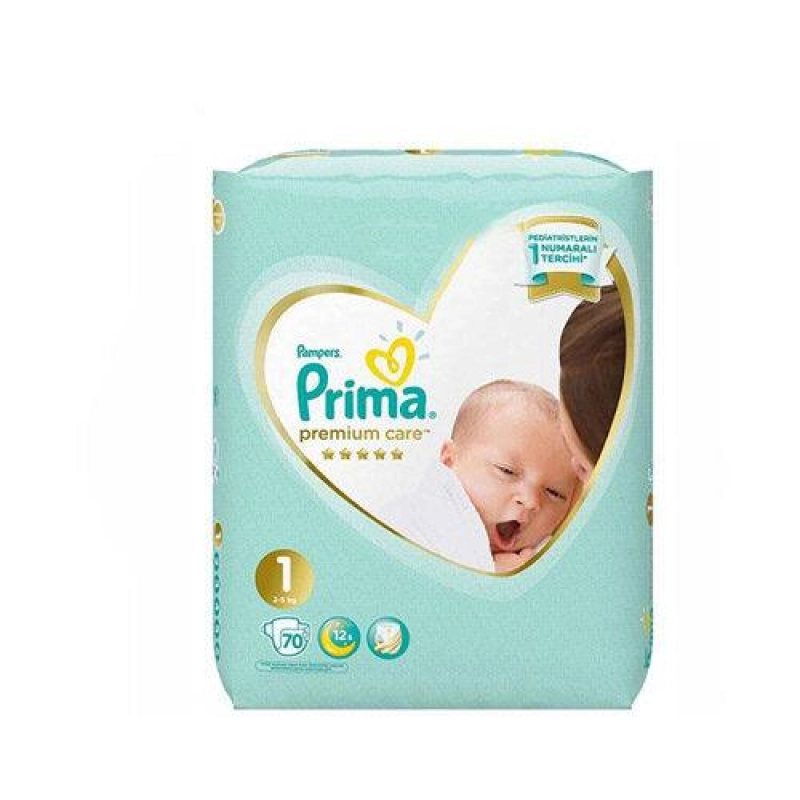 پوشک بچه پریما پمپرز ضد حساسیت لهستانی (پریما سفید) سایز 1 بسته 70 عددی