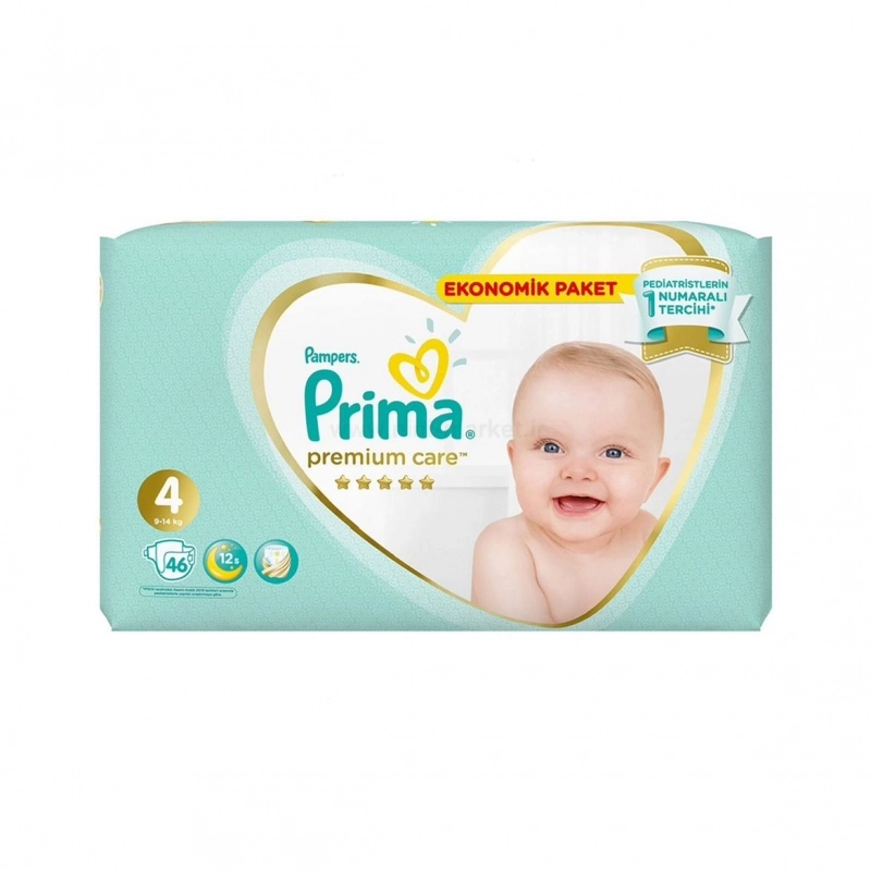 پوشک بچه پریما پمپرز ضد حساسیت لهستانی (پریما سفید) سایز 4 بسته 46 عددی