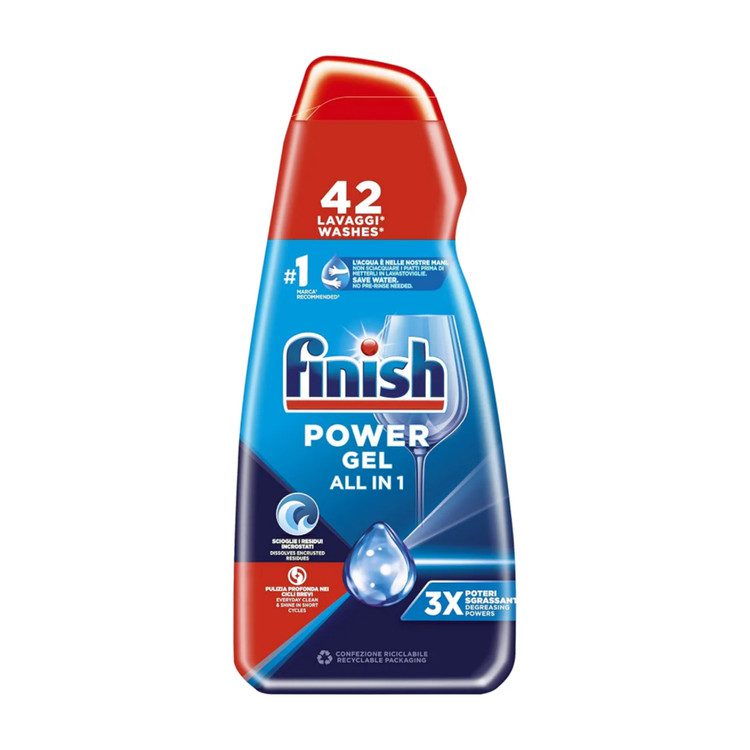 ژل ماشین ظرفشویی فینیش مدل Power Gel All in 1 حجم ۴۲ شستشو دو رایحه