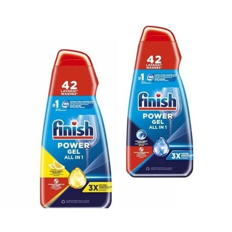 ژل ماشین ظرفشویی فینیش مدل Power Gel All in 1 حجم ۴۲ شستشو دو رایحه