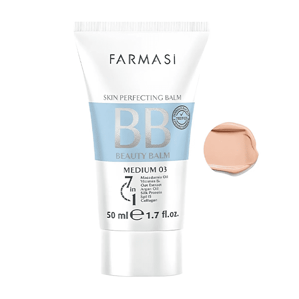 بی بی کرم فارماسی اورجینال SPF15 حاوی ۷ ماده مؤثره حجم ۵۰ میل پوشش طبیعی و مراقبت از پوست