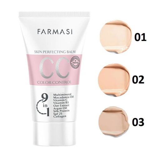 سی سی کرم فارماسی اورجینال SPF25 حجم ۵۰ میل حاوی ۹ ماده موثره با پوشش طبیعی