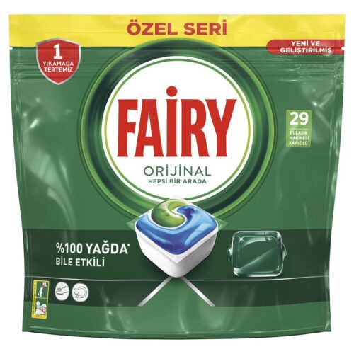 قرص ماشین ظرفشویی فیری اوریجینال Fairy Original All in One بسته 29 عددی سری ویژه