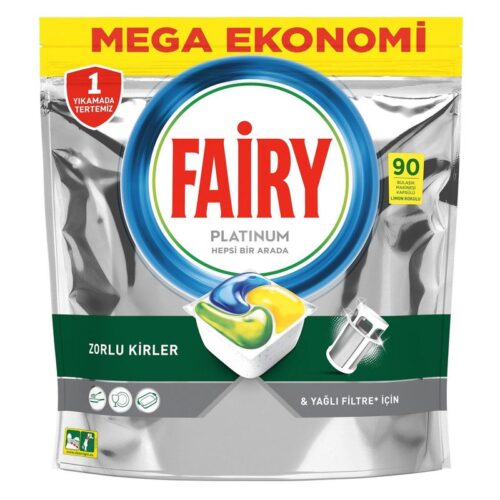 .jpg قرص ماشین ظرفشویی فیری پلاتینیوم همهکاره لیمویی Fairy Platinum All in One بسته 90 عددی (واردات قانونی ارسال از منطقه آزاد ارس)