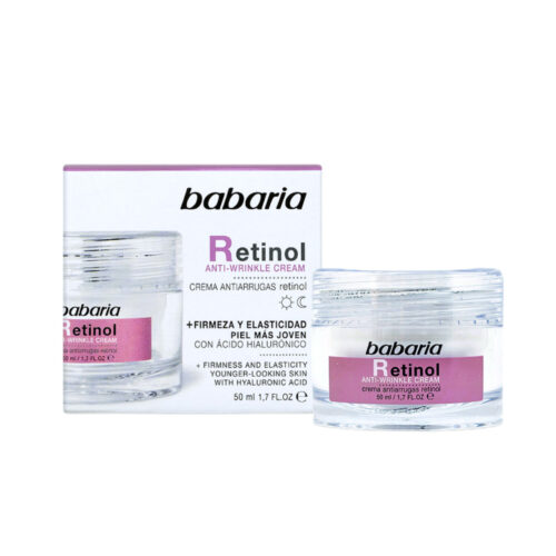 کرم ضد چروک صورت باباریا حاوی رتینول حجم ۵۰ میل اورجینال Babaria Retinol Anti-Wrinkle Cream 50ml (واردات قانونی ارسال از منطقه آزاد ارس)
