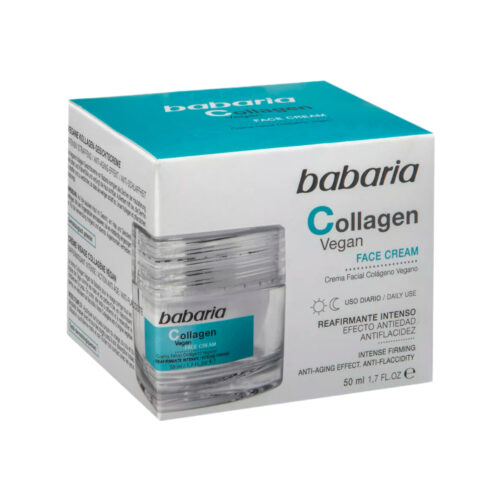 کرم سفت کننده و ضد چروک صورت باباریا حاوی کلاژن گیاهی حجم ۵۰ میل اورجینال Babaria Vegan Collagen Firming Face Cream 50ml (واردات قانونی ارسال از منطقه آزاد ارس)