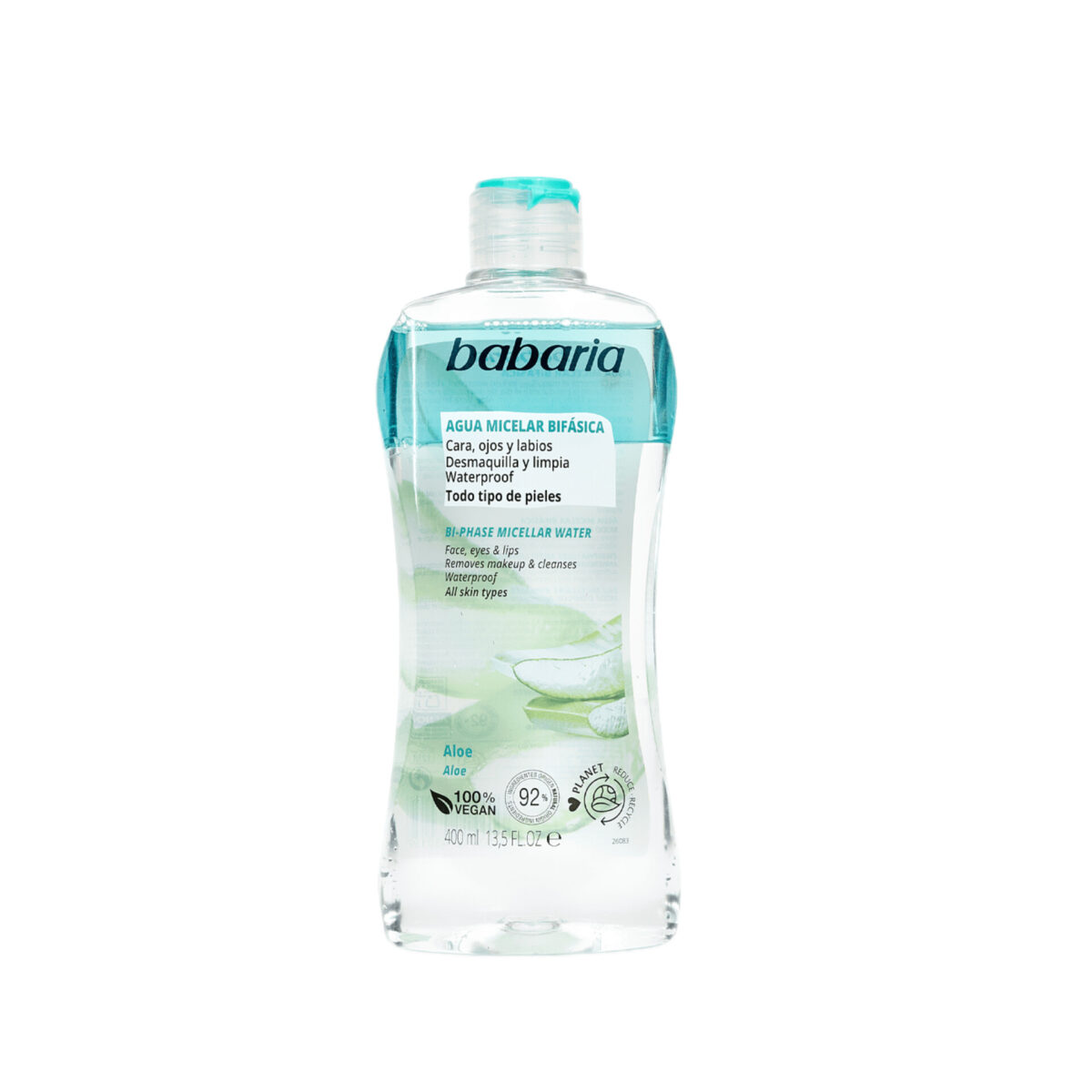 میسلار واتر دوفاز باباریا Babaria Bi-Phase Micellar Water 400ml حجم ۴۰۰ میل اورجینال واردات قانونی ارسال از منطقه آزاد ارس
