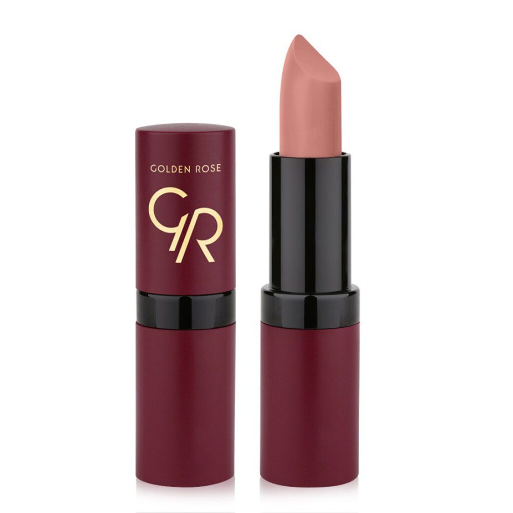 رژ لب مات مخملی گلدن رز مدل Velvet Matte