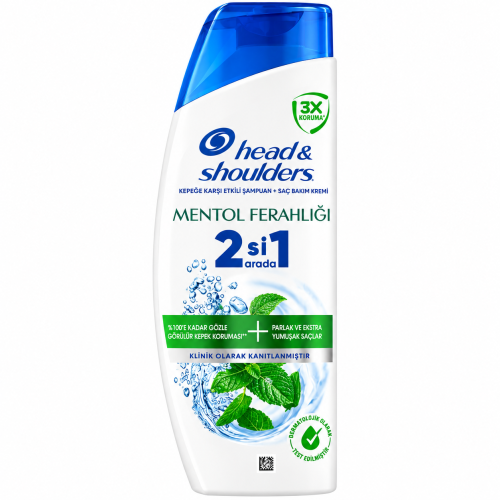 Head & Shoulders Menthol 2-in-1 Bottle شامپو ضد شوره هد اند شولدرز مدل نعنا نشاطبخش 300 میل