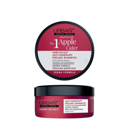 apple-cider-peeling-shampoo-1749-17-B.jpg شامپو اسکراب اوربان کر سرکه سیب حجم ۲۰۰ میل اورجینال Urban Care Apple Cider Peeling Shampoo 200ml ضد شوره، تنظیمکننده چربی پوست سر، لایهبردار ملایم، وگان