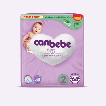 پوشک بچه جان به به (Canbebe) سایز 2 (68 عددی) مدل Firsat paketi (واردات قانونی ارسال از منطقه آزاد ارس)