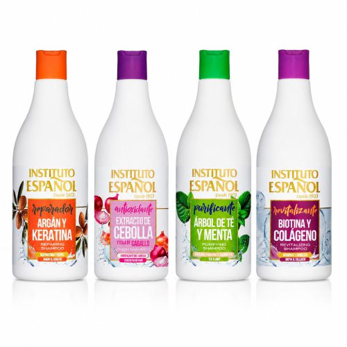 شامپو تقویت و مراقبت مو اینستیتوتو اسپانول - آرگان، بیوتین، پیاز و درخت چای | Instituto Español Hair Shampoo - Argan, Biotin, Onion & Tea Tree Mint - 750ml واردات قانونی ارسال از منطقه آزاد ارس