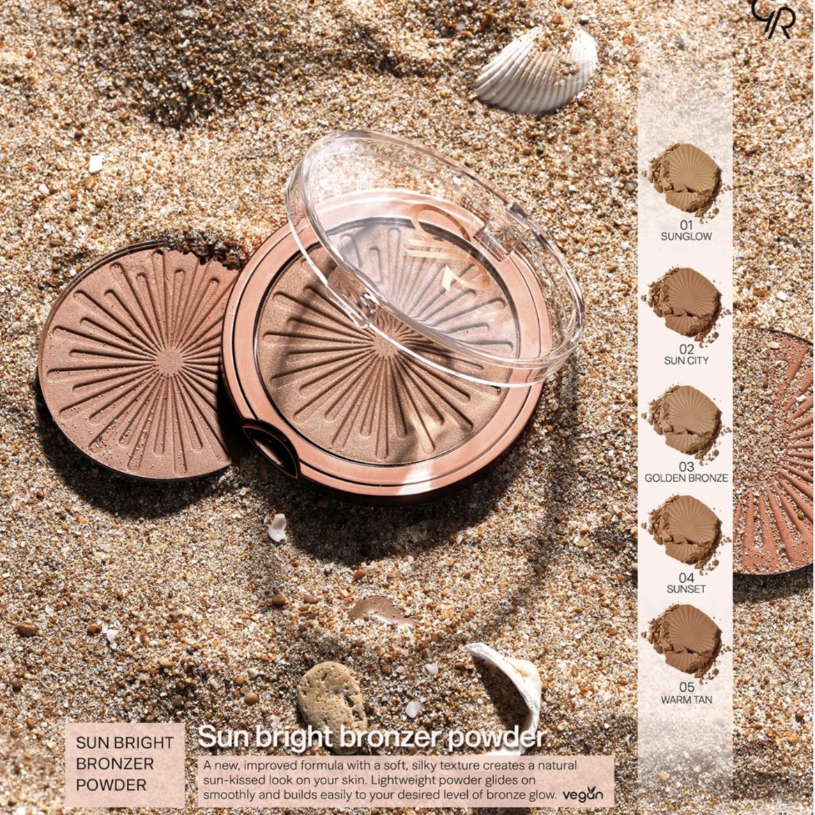 screenshot-18 برنزر پودری سان برایت گلدن رز 12.5 گرم انتخاب از 5 رنگ Golden Rose Sun Bright Bronzer Powder 12.5g