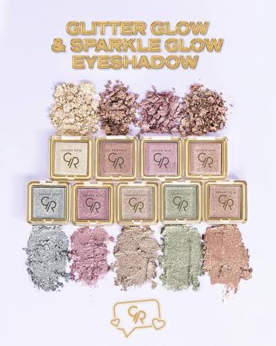 تصویر سایه چشم براق گلدن رز Sparkle Glow در چند شید