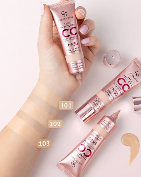 تصویر کرم پودر سی‌سی لایت گلدن رز مدل Skin Perfector CC