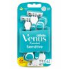 تیغ یکبارمصرف زنانه ژیلت ونوس Comfort Colours بسته ۴ عددی اورجینال (واردات قانونی ارسال از منطقه آزاد ارس) | اصلاح نرم با ۳ تیغه و دسته رنگی