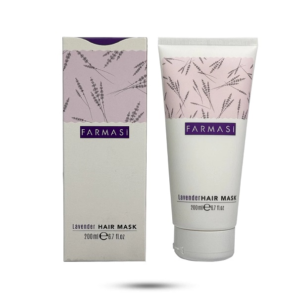 Farmasi-Lavender-Hair-Mask ماسک مو لوندر فارماسی حجم ۲۰۰ میل اورجینال آبرسان، ترمیمکننده و مغذی موهای خشک و آسیبدیده