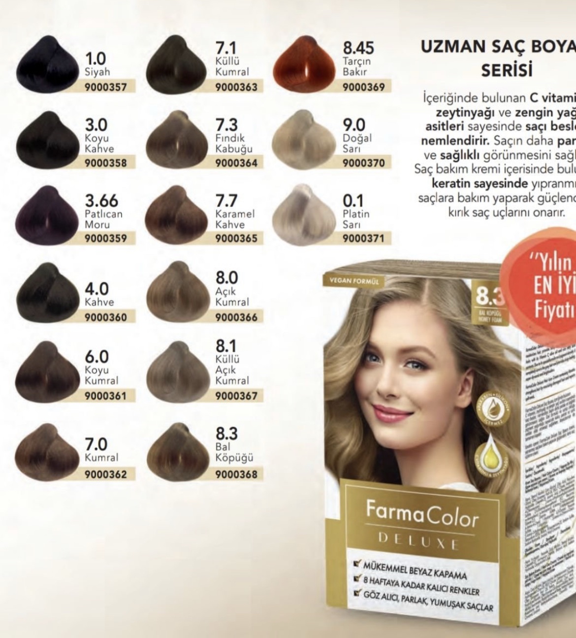 img_3571 رنگ موی فارماسی موجود در ۳ شماره Framcolor Glamour حجم ۱۰۰ میل پوشش کامل موهای سفید
